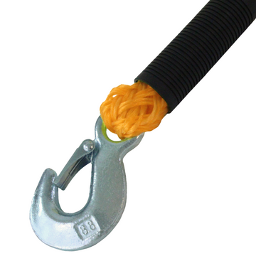 5/8" x 14' Braided Tow Rope with Safety Hooks: 2266 lbs Strength for Reliable Towing - 0