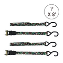Boxer CamoStrap ProFlex: 1" x 8' Ratchet Tie Down Set - 1500 lbs Breaking Strength-1