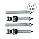 Ultimate SecureLoad Heavy-Duty 1 1/4" x 16' Ratchet Tie Downs with Double J Hooks-1