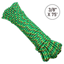 Ultra-Durable 3/8" x 75' Polypropylene Truck Rope: 2,000 lbs Breaking Strength, 660 lbs Working Load Limit, Diamond Braided Construction-1