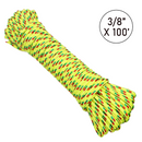 Ultra-Durable 3/8" x 100' Polypropylene Truck Rope: 1,200 lbs Breaking Strength, 400 lbs Working Load Limit, Diamond Braided Construction-2