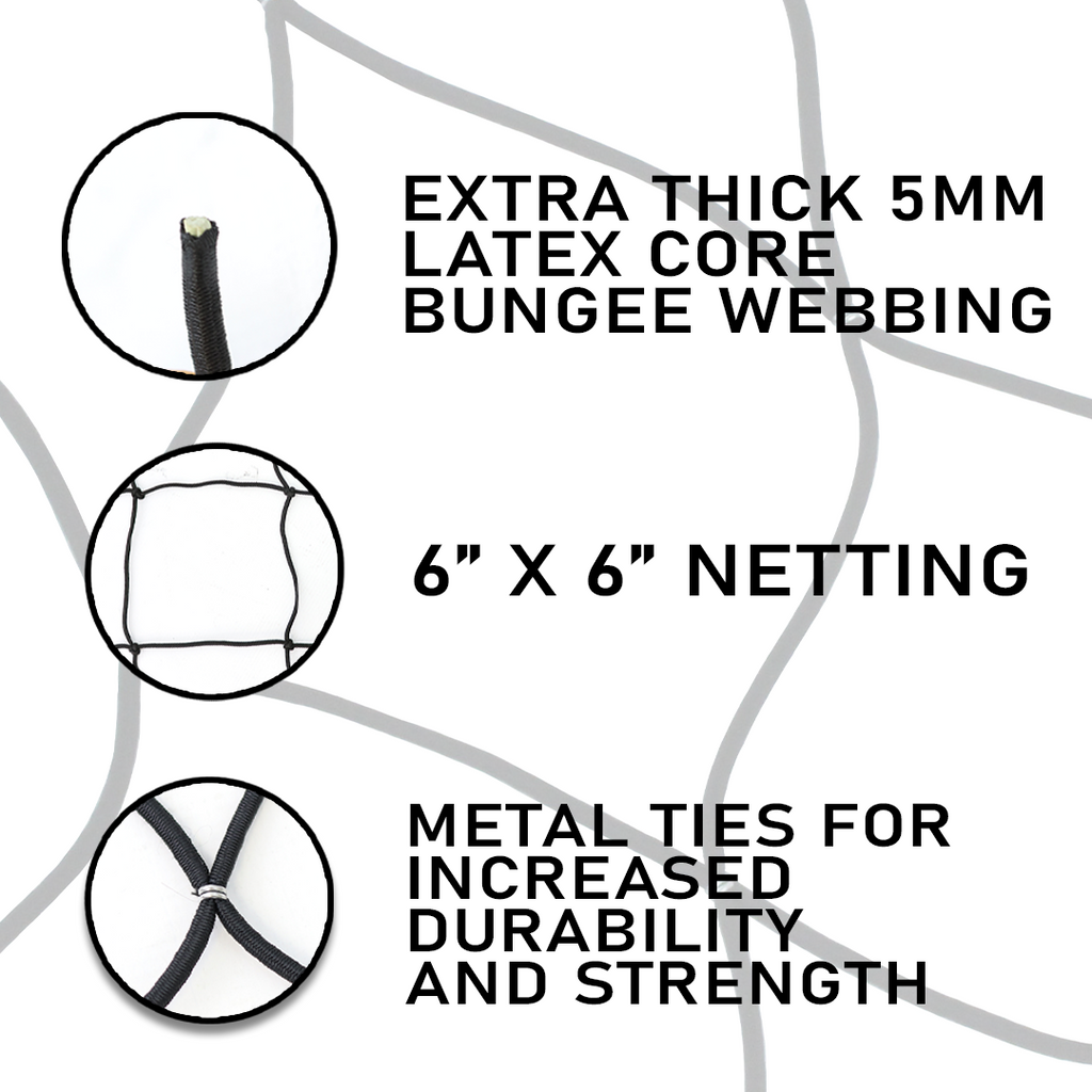 Boxer MegaFlex Cargo Net: 6' x 8' with 32 Adjustable Hooks