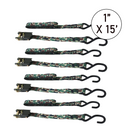 Boxer Stealth Grip Pro  1" x 15' Camouflage Ratchet Tie Down Set - 1500 lbs Breaking Strength-1