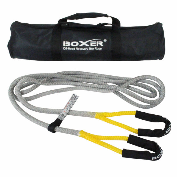 Compact Vehicle Recovery Rope Kit: 1/2" Kinetic Nylon Rope & 5/16" Soft Shackles