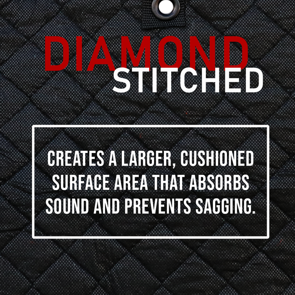 BoxerTool PRO Studio 78" x 48" Thicker Multi-Mount Woven Acoustic Absorption Blanket with All-Around Grommeted Loops