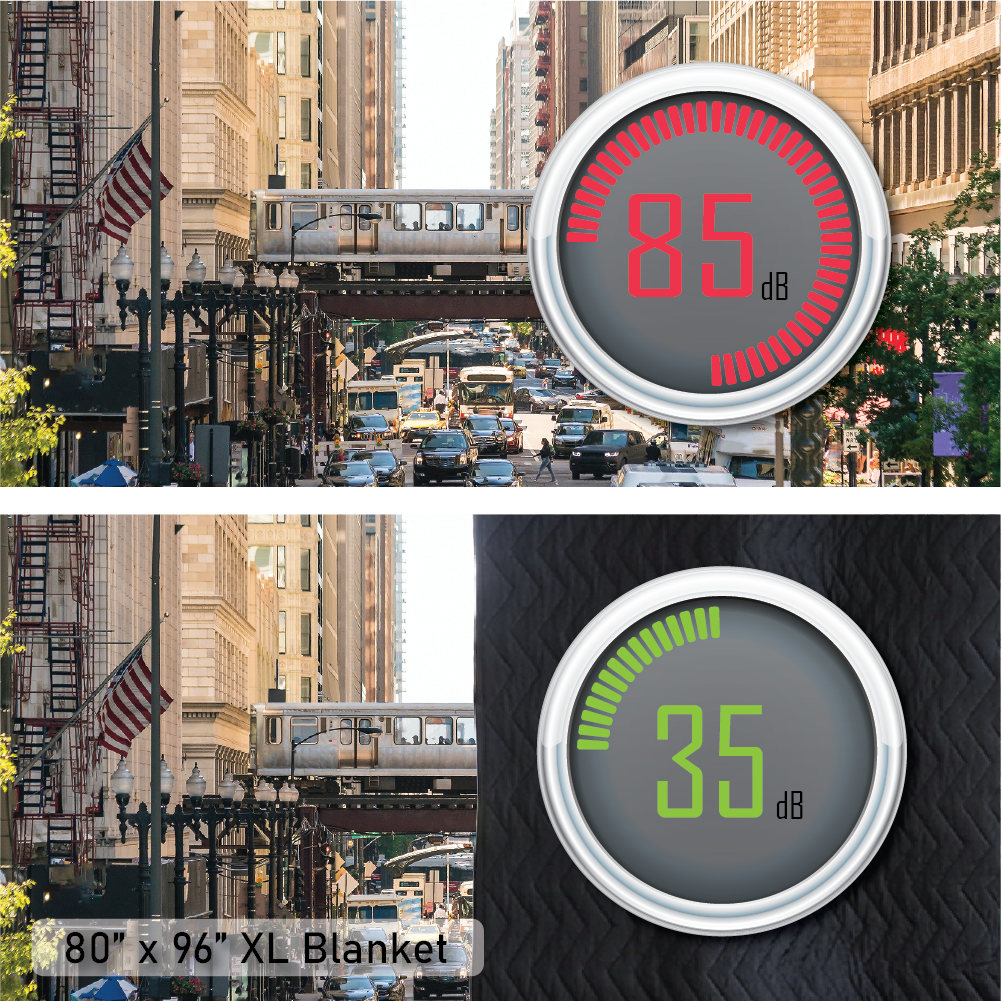 Boxer Tools XL Pro Studio Sound Dampening Blanket 96" x 80" - Thick Material - Metal Grommets - Light Blocker, Acoustic Treatment Blanket, Insulated, Sound Reducing