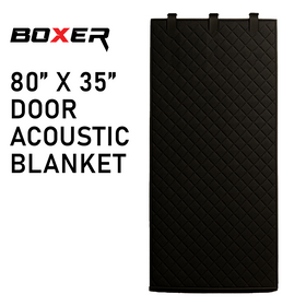 Boxer Door Sound Haven: 80" x 35" Double-Sided Insulated Blanket with Hook & Loops - Perfect for Doors and Beyond!