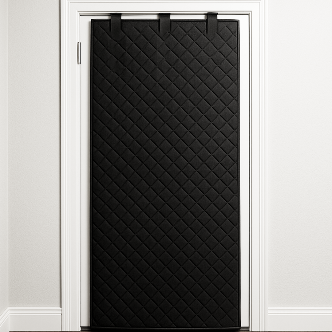 Boxer Door Sound Haven: 80" x 35" Double-Sided Insulated Blanket with Hook & Loops - Perfect for Doors and Beyond!