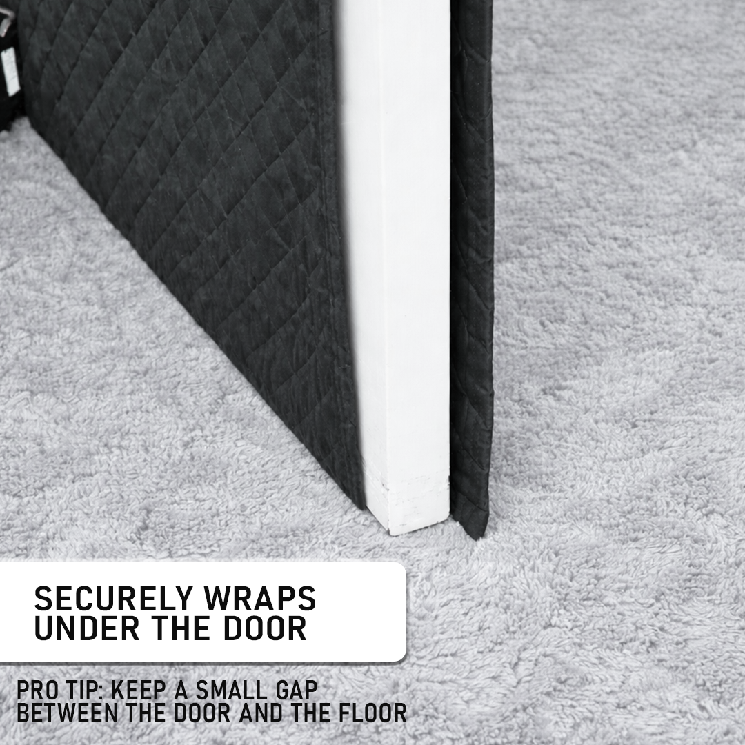 Boxer Door Sound Haven: 80" x 35" Double-Sided Insulated Blanket with Hook & Loops - Perfect for Doors and Beyond!