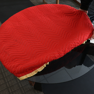 Red Table Blanket Cover with Sewn-In Elastic Bands - 0