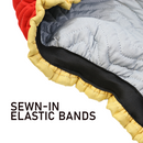 Red Table Blanket Cover with Sewn-In Elastic Bands-3