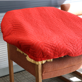 Complete Moving Protection Bundle: Red Table Blanket Cover with Bonus 36" Moving Bands - 0