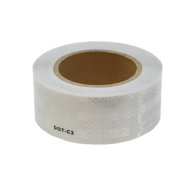 DOT-C2 Truck Reflective Self-Adhesive Warning Tape - 2 Rolls Per Order - White/Silver - 0
