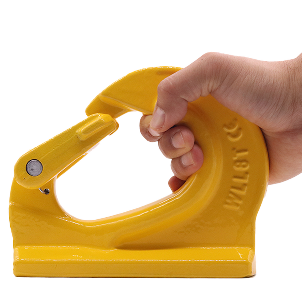 Heavy-Duty 8-Ton Weld-On Forged Anchor Hooks with Safety Latch - G80 Construction