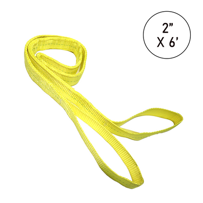 Heavy Duty 2" Lifting Sling with Reinforced Flat Loop Eyes