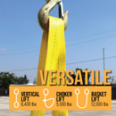 Heavy Duty 2" Lifting Sling with Reinforced Flat Loop Eyes-3