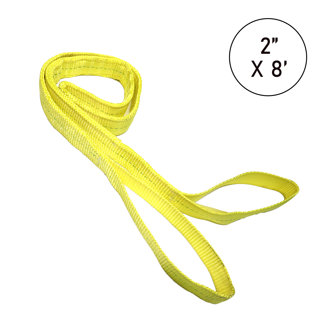 Heavy Duty 2" Lifting Sling with Reinforced Flat Loop Eyes