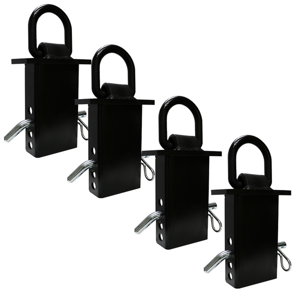 Heavy-Duty 1/2" D-Ring Stake Pocket Tie Down Anchor - Set of 4