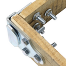 Boxer 8-Piece Heavy Duty Stake Rack Connector Set: Secure Wood Fencing with Rust-Resistant Brackets and Easy Installation-2