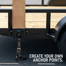 Boxer 2x4 Trailer Stake Pocket Bracket with Welded D-Ring – Heavy-Duty Side Rail Tie-Down Anchor-2