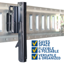 Foldable E-Track Shelf Bracket Kit (Set of 2) – Heavy-Duty, 110 lb Capacity, Space-Saving Storage Solution for Trailers, Garages & Workbenches-5