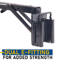 Foldable E-Track Shelf Bracket Kit (Set of 2) – Heavy-Duty, 110 lb Capacity, Space-Saving Storage Solution for Trailers, Garages & Workbenches-6