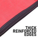 Ultimate Oversize Load Safety Kit: 18" x 84" Mesh Banner & 4-Pack Red Warning Flags with Bungee Hooks-5