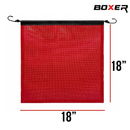 Ultimate Oversize Load Safety Kit: 18" x 84" Mesh Banner & 4-Pack Red Warning Flags with Bungee Hooks-6