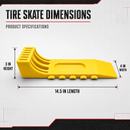 Tire Skates for Tow Trucks - 4 Pack Interlocking Wheel Skids-8