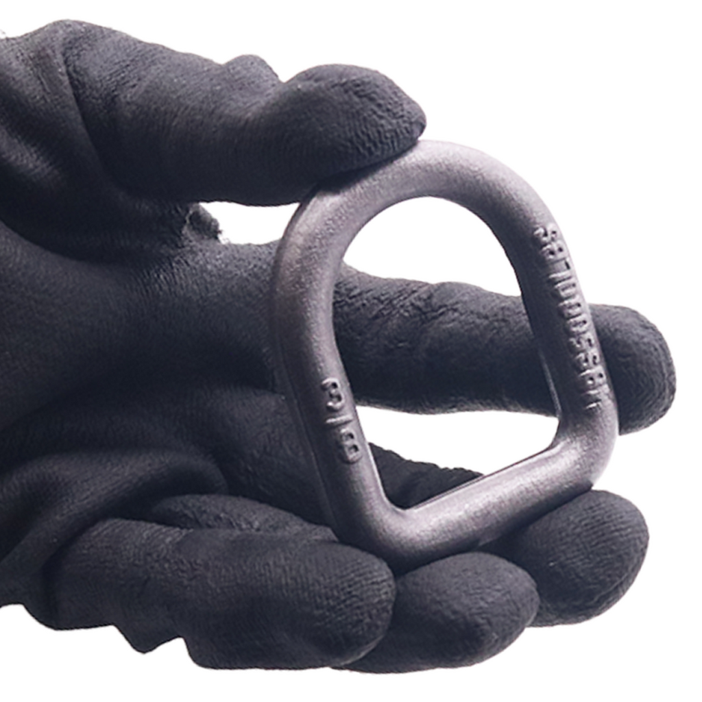 Heavy Duty 3/8" Weld-On Forged Lashing D-Ring Set with Mounting Bracket, 5,000lbs Breaking Strength