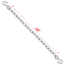 3/16" x 48" Zinc-Plated Grade 30 Trailer Safety Chain with Dual Safety Latch Hooks-4