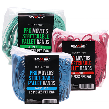 The ProMovers Tri-Band Trio: Versatile Pallet Band Kit - 30" Green, 36" Blue, 42" Red - 0