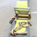 Boxer Heavy Duty 3" Ratchet Strap with Grade 70 Chain Hook - 15,000 lbs Load Capacity-2