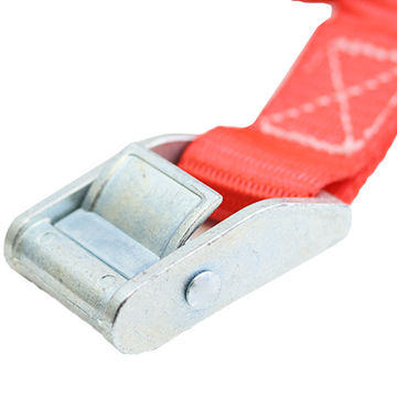 Boxer Universal 1" x 12' Endless Cam Buckle Tie Down - 1000 lbs Breaking Strength, USA Assembled, Hi-Vis Red - 0