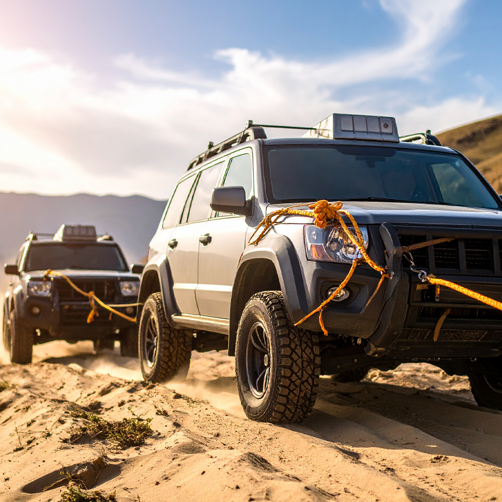 Extreme Off-Road Recovery Kit: 2" Kinetic Nylon Rope & Soft Shackles
