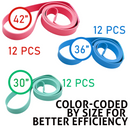 The ProMovers Tri-Band Trio: Versatile Pallet Band Kit - 30" Green, 36" Blue, 42" Red-4