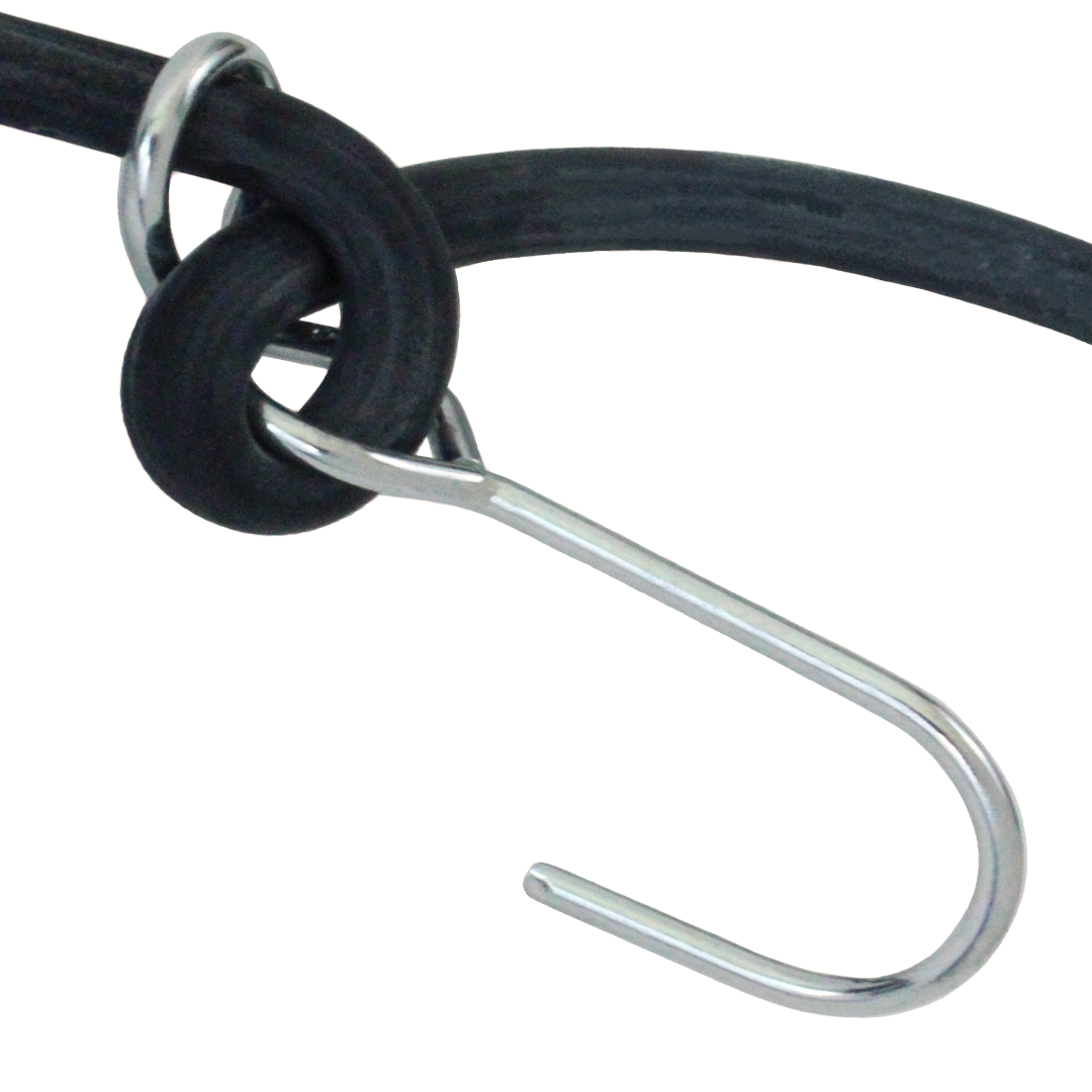 Set of 20 Rubber Rope Hooks: Compatible with 3/8" and 7/16" Rubber Cords for Custom Tie-Down Solutions
