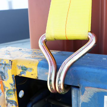 4 Inch Yellow Chrome Twin J Hook - 22,000 lb Ultimate Heavy Duty Tie Down Anchor - 0