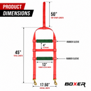 Boxer EliteGrip Pro 2" x 8' Premium Wheel Basket Tire Holder with Snap Hooks and High-Performance Rubber Sleeves-6