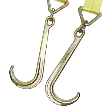 Boxer V-Flex TitanHook Precision V-Bridle Strap with 15" Forged Towing J Hook - 0