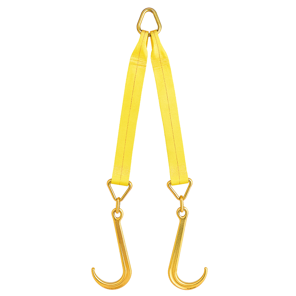 Boxer V-Flex TitanHook Precision V-Bridle Strap with 15" Forged Towing J Hook