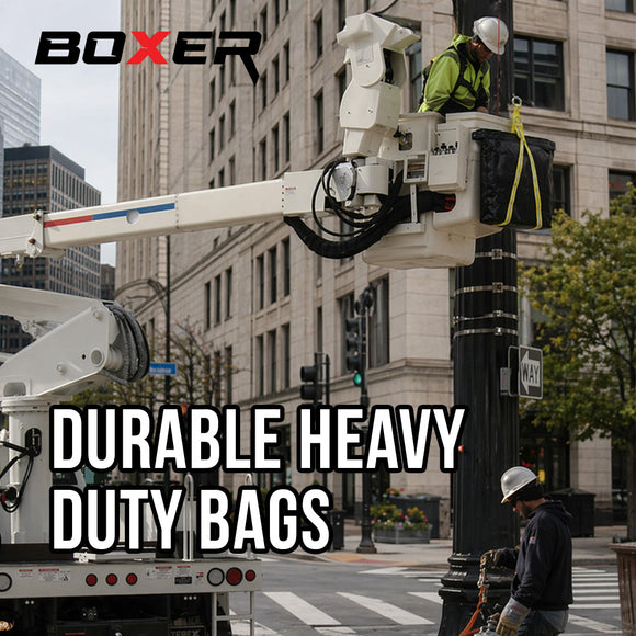 Denier Fiber Industrial Lifting Bag: 9" x 24" x 32" with Reflective Straps