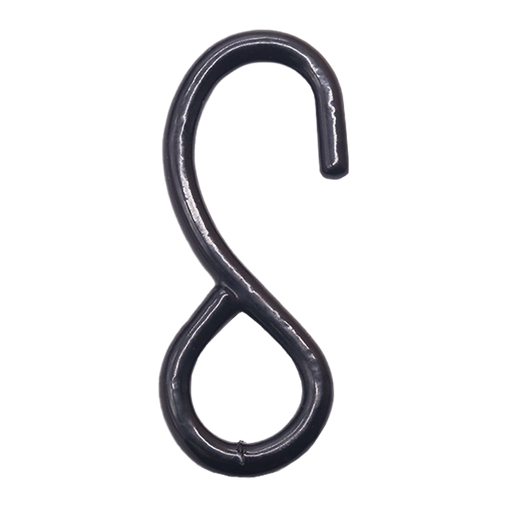 1" Heavy Duty S Hook - 1,500 lbs Breaking Strength, Full PE Coated Tie Down Hook