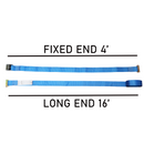 Boxer Cam Buckle E Track Strap - 2" x 20' Size, Universal E Track Compatibility-3