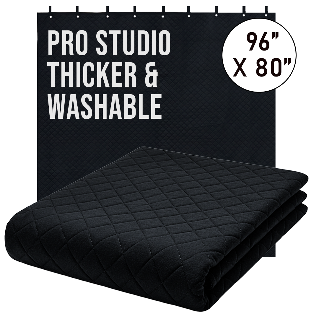 BoxerTool XL Pro Studio Sound Dampening Blanket 96" x 80" - Thicker Material - Washable - Light Blocker, Acoustic Treatment Blanket, Insulated, Sound Reducing