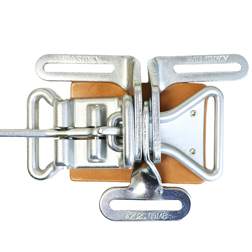 3" Center Latch: Roller, Link & Leather Pad for Secure Hold