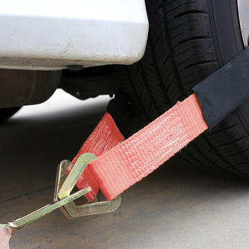 VersaGrip ProAxle Straps Set of 4: Precision-Length Towing Axle Straps in Rouge (24" and 36") - 0