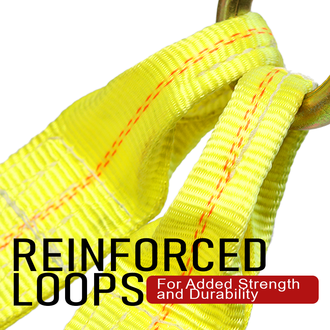 Boxer High-Strength V-Bridle Strap with Yellow Chrome Finish, 8" J Hook, and Versatile T Hook