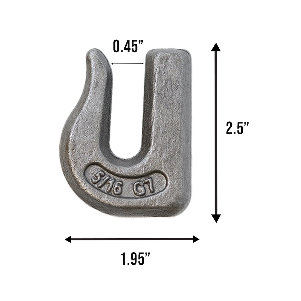 Heavy-Duty 5/16" Forged Clevis Grab Hook - Secure Cargo on Flatbed Trucks & Trailers