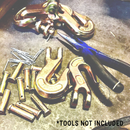 Heavy-Duty 1/4" Forged Clevis Hook with Safety Latch: Grade 70 Steel, Yellow Chrome Finish, 4x Breaking Strength-5
